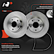 APBRPR1736 6 Pcs Front Disc Brake Rotors & Ceramic Brake Pads