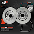 APBRPR1736 6 Pcs Front Disc Brake Rotors & Ceramic Brake Pads