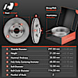 APBRPR1737 6 Pcs Front Disc Brake Rotors & Ceramic Brake Pads