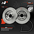 APBRPR1737 6 Pcs Front Disc Brake Rotors & Ceramic Brake Pads