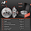 APBRPR1740 6 Pcs Front Disc Brake Rotors & Ceramic Brake Pads