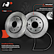 APBRPR1758 Front Disc Brake Rotors & Ceramic Brake Pads