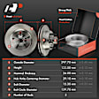 APBRPR1774 6 Pcs Front Disc Brake Rotors & Ceramic Brake Pads