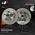 APBRPR1774 6 Pcs Front Disc Brake Rotors & Ceramic Brake Pads
