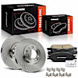 APBRPR1780 6 Pcs Front Disc Brake Rotors & Ceramic Brake Pads