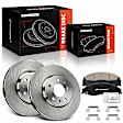 APBRPR1785 6 Pcs Front Disc Brake Rotors & Ceramic Brake Pads