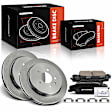 APBRPR1787 6 Pcs Rear Disc Brake Rotors & Ceramic Brake Pads