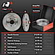 APBRPR1795 6 Pcs Front Disc Brake Rotors & Ceramic Brake Pads