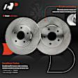 APBRPR1795 6 Pcs Front Disc Brake Rotors & Ceramic Brake Pads