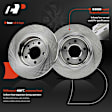 APBRPR1797 6 Pcs Rear Disc Brake Rotors & Ceramic Brake Pads