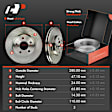 APBRPR1798 6 Pcs Front Disc Brake Rotors & Ceramic Brake Pads