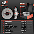 APBRPR1799 6 Pcs Front Disc Brake Rotors & Ceramic Brake Pads