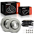 APBRPR1804 6 Pcs Front Disc Brake Rotors & Ceramic Brake Pads