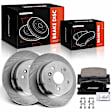 APBRPR1809 6 Pcs Rear Disc Brake Rotors & Ceramic Brake Pads