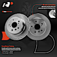 APBRPR1809 6 Pcs Rear Disc Brake Rotors & Ceramic Brake Pads