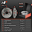 APBRPR1811 6 Pcs Front Disc Brake Rotors & Ceramic Brake Pads