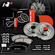 APBRPR1811 6 Pcs Front Disc Brake Rotors & Ceramic Brake Pads