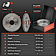 APBRPR1813 6 Pcs Front Disc Brake Rotors & Ceramic Brake Pads