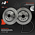 APBRPR1816 6 Pcs Rear Disc Brake Rotors & Ceramic Brake Pads