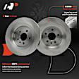 APBRPR1816 6 Pcs Rear Disc Brake Rotors & Ceramic Brake Pads