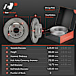 APBRPR1817 6 Pcs Rear Disc Brake Rotors & Ceramic Brake Pads