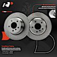 APBRPR1817 6 Pcs Rear Disc Brake Rotors & Ceramic Brake Pads