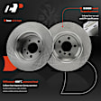 APBRPR1817 6 Pcs Rear Disc Brake Rotors & Ceramic Brake Pads