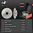 APBRPR1820 6 Pcs Rear Disc Brake Rotors & Ceramic Brake Pads