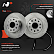 APBRPR1820 6 Pcs Rear Disc Brake Rotors & Ceramic Brake Pads