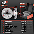APBRPR1822 12 Pcs Front & Rear Disc Brake Rotors & Ceramic Brake Pads