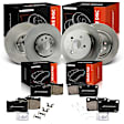 APBRPR1831 12 Pcs Front & Rear Disc Brake Rotors & Ceramic Brake Pads