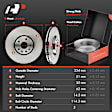 APBRPR1831 12 Pcs Front & Rear Disc Brake Rotors & Ceramic Brake Pads