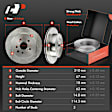 APBRPR1831 12 Pcs Front & Rear Disc Brake Rotors & Ceramic Brake Pads