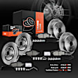 APBRPR183 Front & Rear Disc Brake Rotors & Ceramic Brake Pads