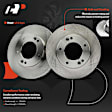 APBRPR1842 6 Pcs Front Disc Brake Rotors & Ceramic Brake Pads