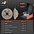 APBRPR1845 12 Pcs Front & Rear Disc Brake Rotors & Ceramic Brake Pads