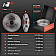 APBRPR1849 16 Pcs Front & Rear Disc Brake Rotors & Ceramic Brake Pads & Hub Bearings