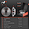 APBRPR1849 16 Pcs Front & Rear Disc Brake Rotors & Ceramic Brake Pads & Hub Bearings