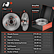 APBRPR1861 12 Pcs Front & Rear Disc Brake Rotors & Ceramic Brake Pads