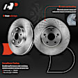 APBRPR1861 12 Pcs Front & Rear Disc Brake Rotors & Ceramic Brake Pads