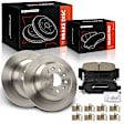 APBRPR1867 6 Pcs Rear Disc Brake Rotors & Ceramic Brake Pads