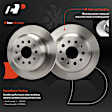 APBRPR1867 6 Pcs Rear Disc Brake Rotors & Ceramic Brake Pads