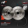 APBRPR1867 6 Pcs Rear Disc Brake Rotors & Ceramic Brake Pads
