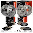 APBRPR1871 12 Pcs Front & Rear Disc Brake Rotors & Ceramic Brake Pads
