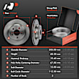 APBRPR1871 12 Pcs Front & Rear Disc Brake Rotors & Ceramic Brake Pads
