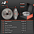 APBRPR1871 12 Pcs Front & Rear Disc Brake Rotors & Ceramic Brake Pads