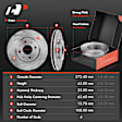 APBRPR1872 12 Pcs Front Disc Brake Rotors & Ceramic Brake Pads & Rear Brake Drums & Rear Barke Shoes