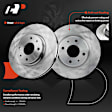 APBRPR1872 12 Pcs Front Disc Brake Rotors & Ceramic Brake Pads & Rear Brake Drums & Rear Barke Shoes