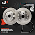 APBRPR1876 6 Pcs Rear Disc Brake Rotors & Ceramic Brake Pads