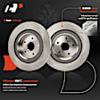 APBRPR1876 6 Pcs Rear Disc Brake Rotors & Ceramic Brake Pads